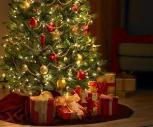 Quebra-cabeça de madeira 3000 peças/Árvore de Natal cheia de presentes/ Quebra-cabeça robusto que se ajusta ao corpo, incluindo pôster