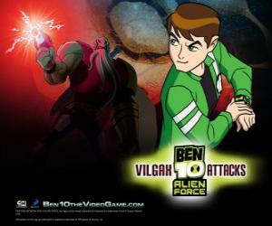 Quebra-cabeça de Logo de Ben 10 Ultimate Alien ou Ben 10: Supremacia  Alienígena para imprimir