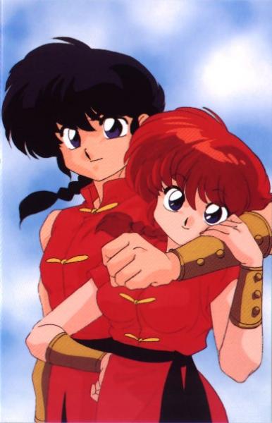 ranma um desenho japones de um garoro banhado com agua fria vira garota puzzle