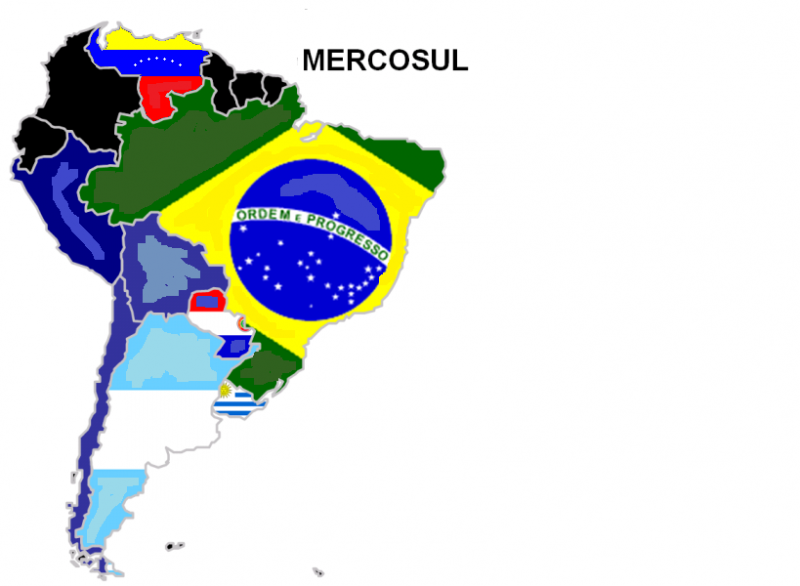 Mapa do Mercosul puzzle