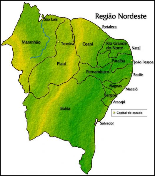 Região Nordeste do Brasil puzzle