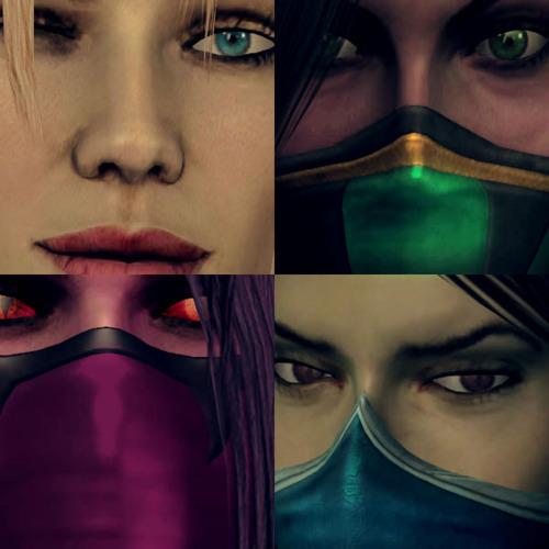 Garotas Mortal Kombat; Sonya, Jade, Millena e Kitana. puzzle