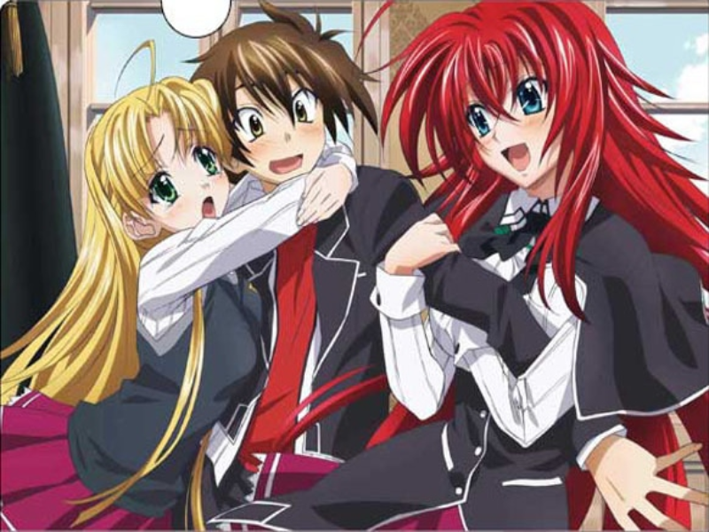 high school dxd, anime, rias e issei puzzle