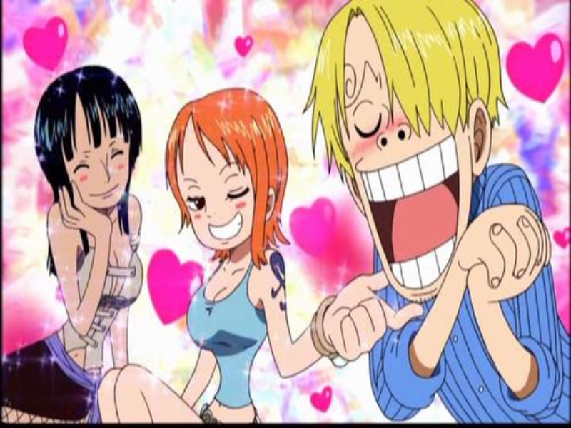 One Piece, anime, Nami, Sanji, Robin puzzle