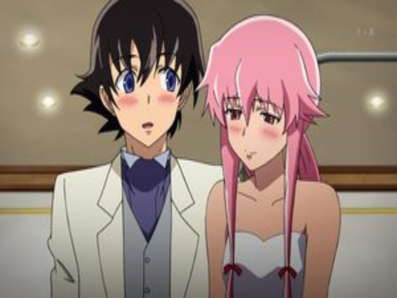 Anime Mirai Nikki, Gasai Yuno e Amano Yukiteru puzzle