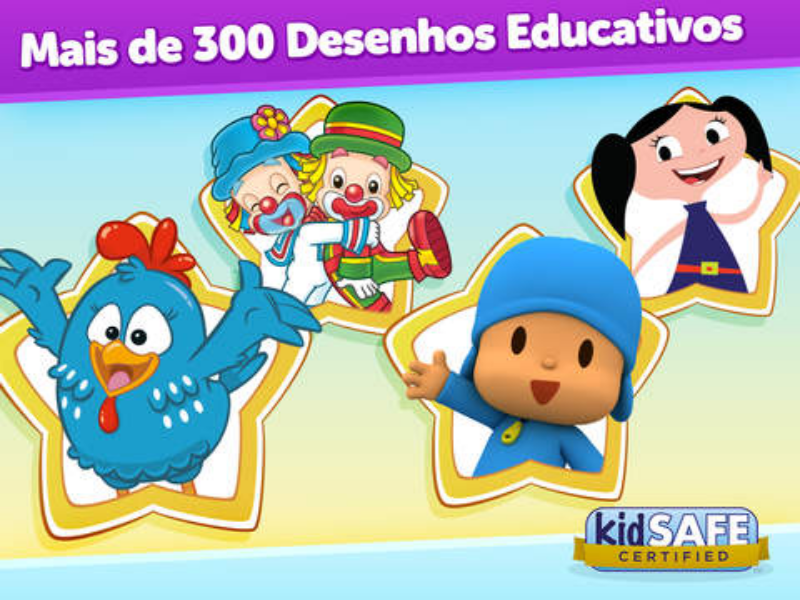 Desenho de Pocoyo, Patati Patata, Galinha Pintadinha e Luna para imprimir puzzle