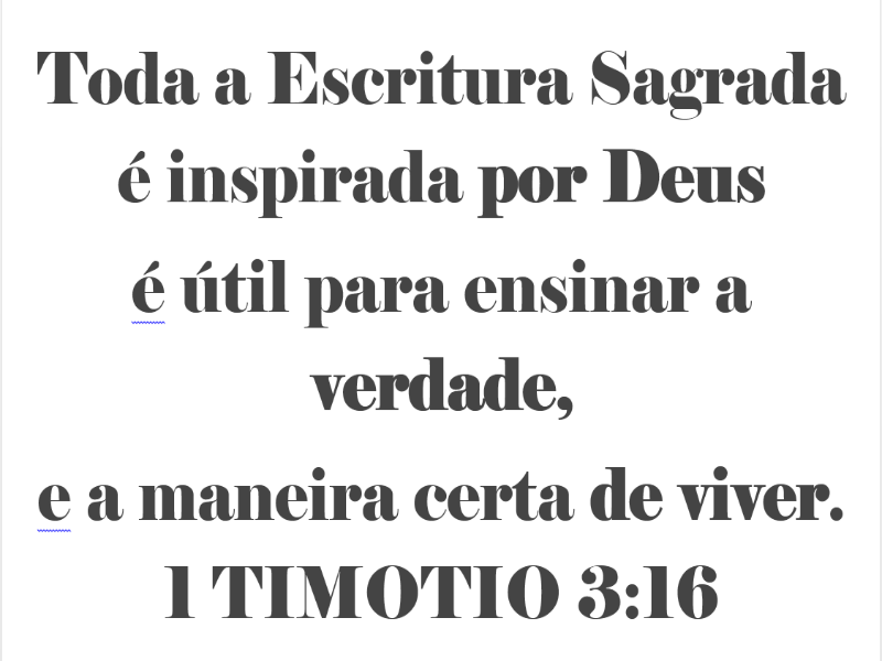 Toda a Escritura Sagrada é inspirada por Deus é útil para ensinar a verdade, e a maneira certa de vi puzzle