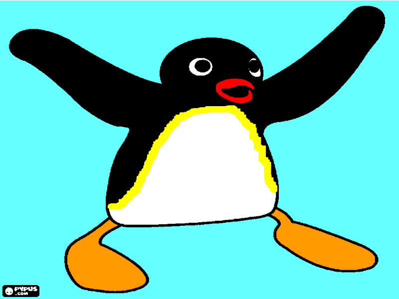 Puzzle 1- Pingu feliz para imprimir puzzle