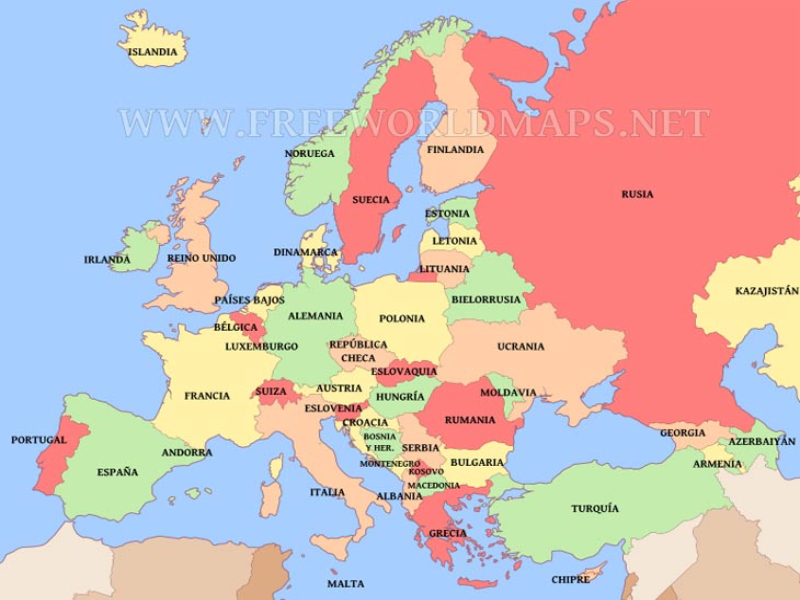 mapa do continente europeu  puzzle