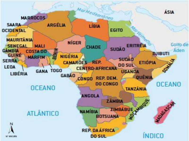 Mapa continente africano puzzle