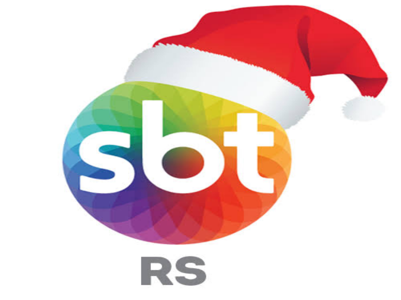 Puzzle da logo do sbt com o chapéu de papai noel puzzle