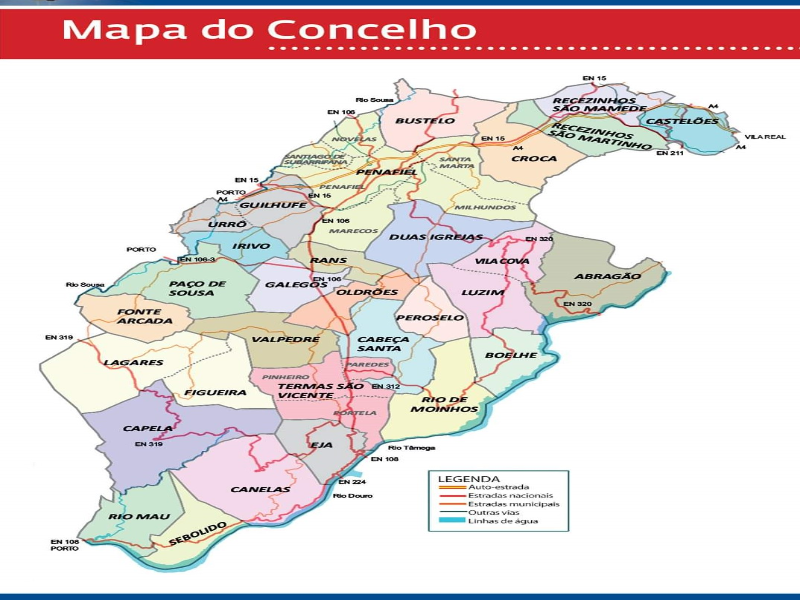 Mapa Concelho Penafiel puzzle