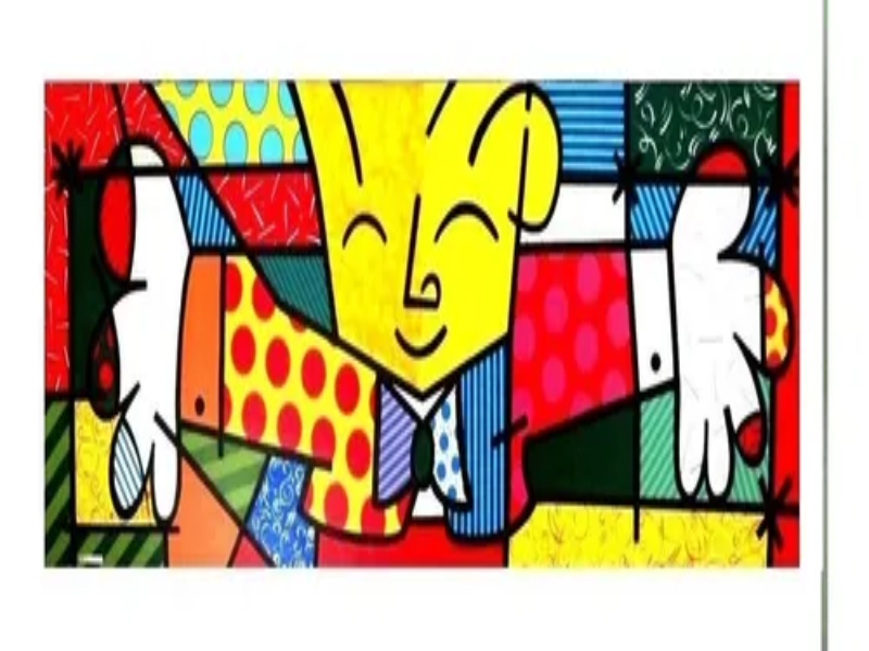 Quebra-cabeça da obra - O Abraço - de Romero Britto puzzle