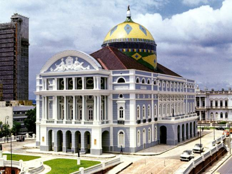 Teatro Amazonas Cinza azulado na reforana de 1972 puzzle