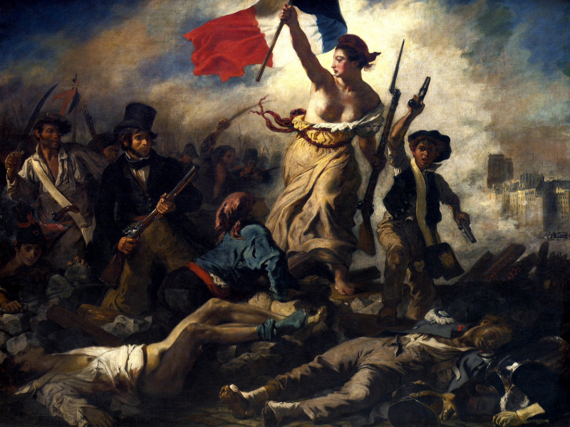 A Liberdade guiando o povo (Eugène Delacroix) puzzle