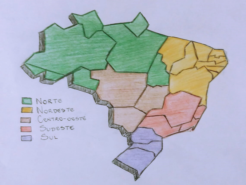 Mapa - Regiões do Brasil puzzle