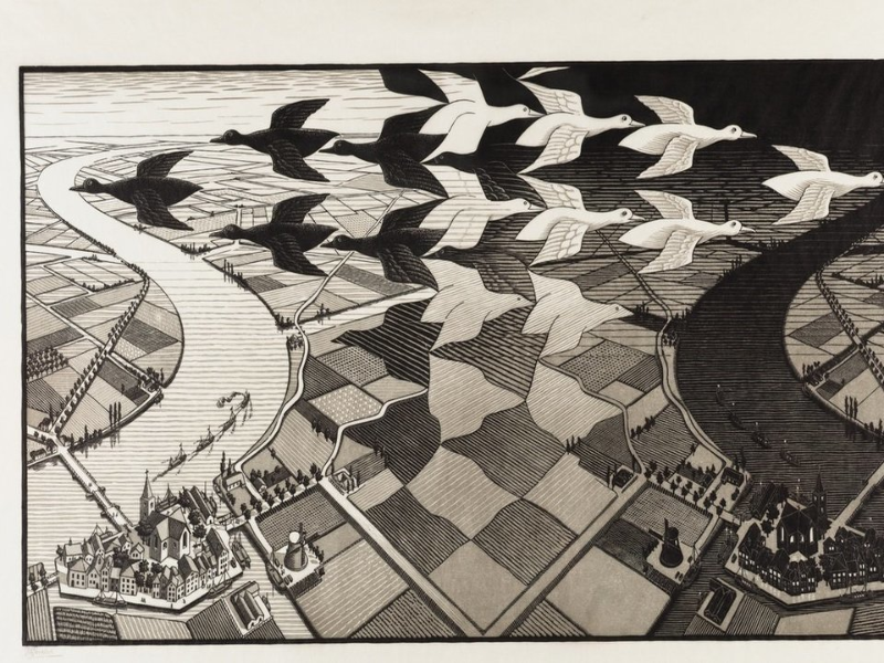 A magia de Escher puzzle