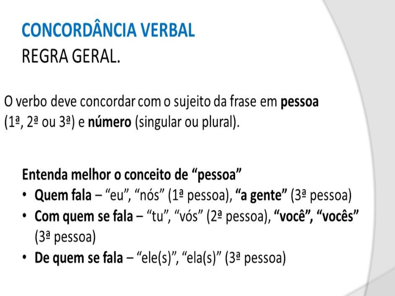 Concordância Verbal - Hora de conceituar puzzle