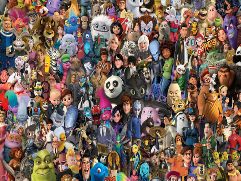 Puzzle de vários personagens da DreamWorks puzzle