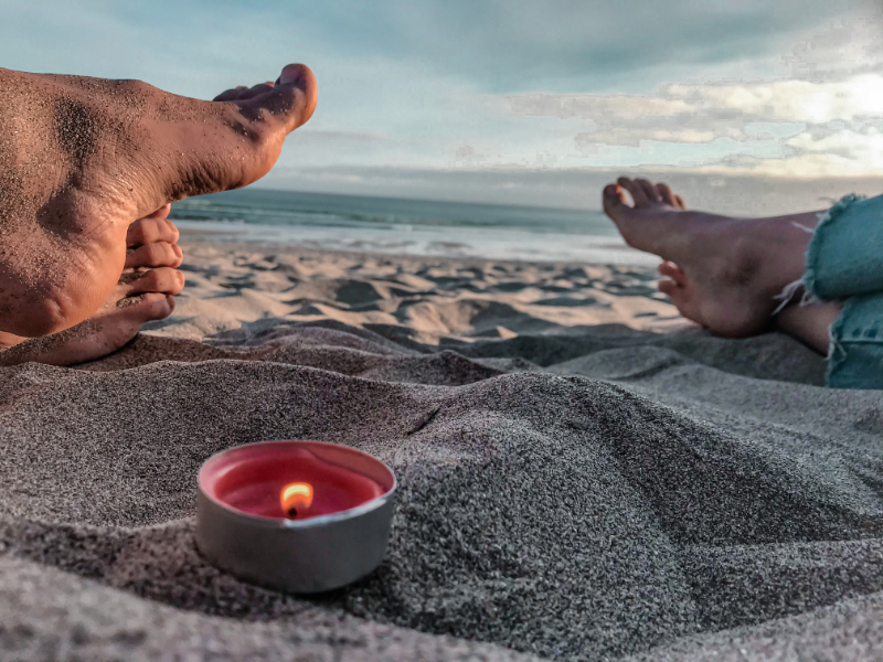 amor na praia ao por do sol puzzle