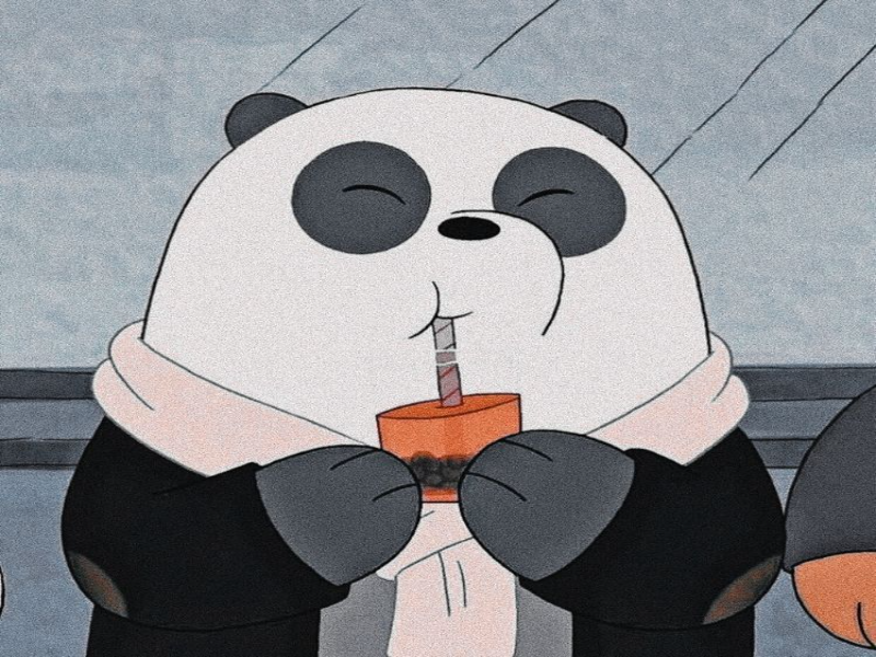 panda bebendo suco puzzle