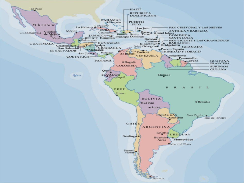 Mapa da América Latina. puzzle