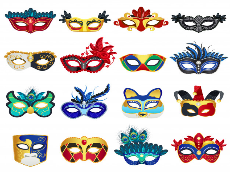 Puzzle de várias máscaras de carnaval  puzzle