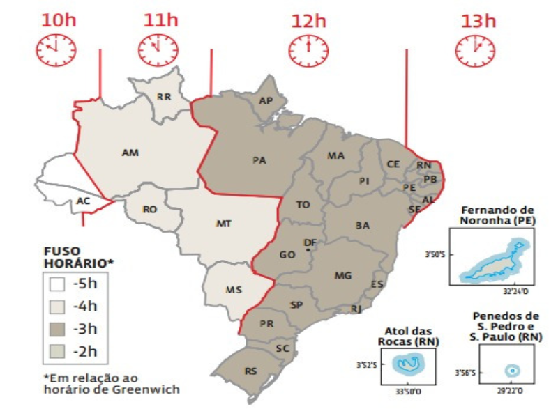 Fusos horários do Brasil puzzle