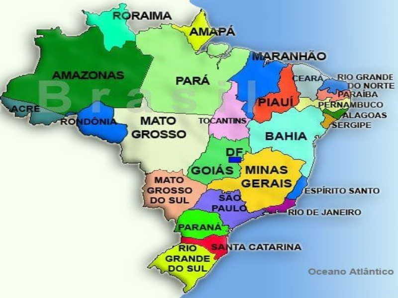 Mapa da divisão política do Brasil puzzle