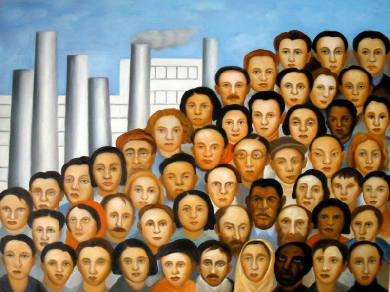 Obra OPERÁRIOS de Tarsila do Amaral puzzle