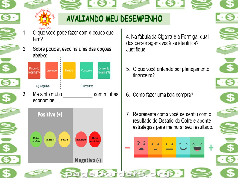 Avaliando o Desempenho em Educação Financeira puzzle